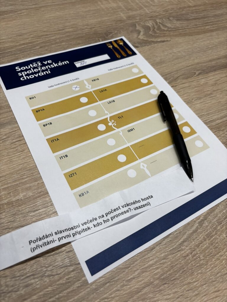 Soutěž ve společenském chování 2026 - Střední škola informatiky, poštovnictví a finančnictví Brno