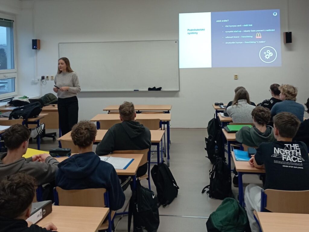 Přednáška na téma podnikání - Střední škola informatiky, poštovnictví a finančnictví Brno