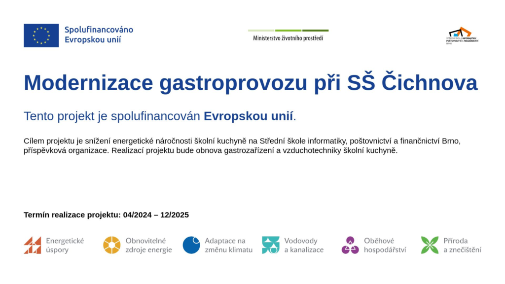 Projekty - Střední škola informatiky, poštovnictví a finančnictví Brno